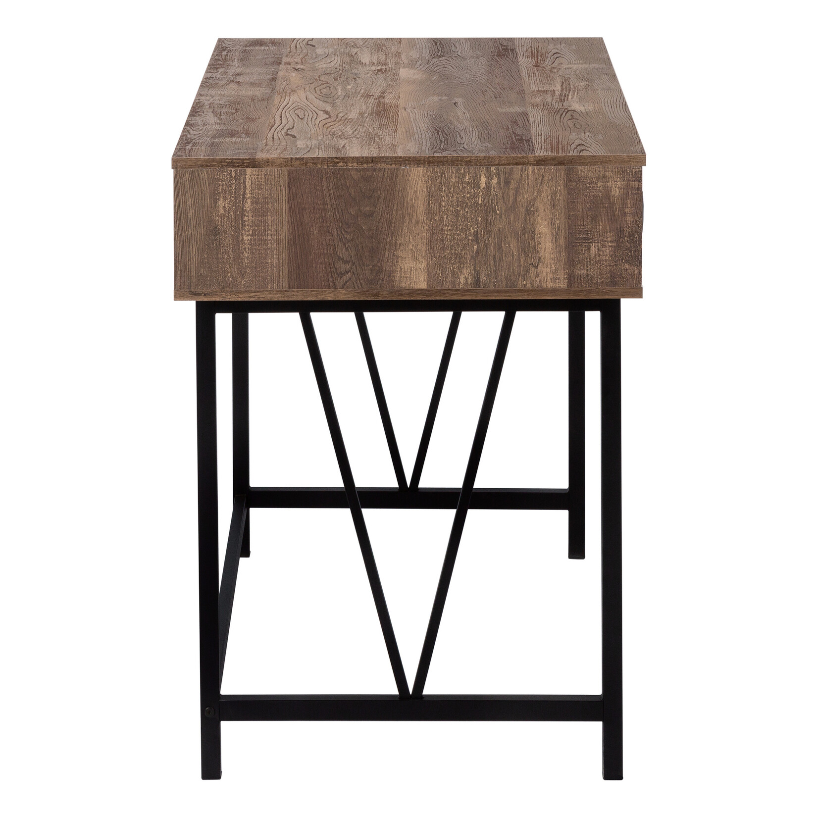 COMPUTER DESK - 48"L / BROWN RECLAIMED WOOD / BLACK METAL