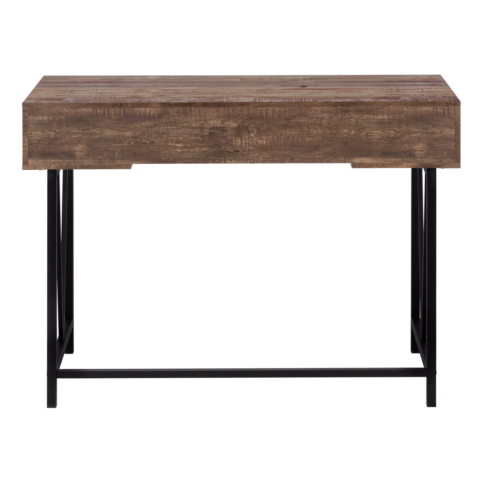 COMPUTER DESK - 48"L / BROWN RECLAIMED WOOD / BLACK METAL