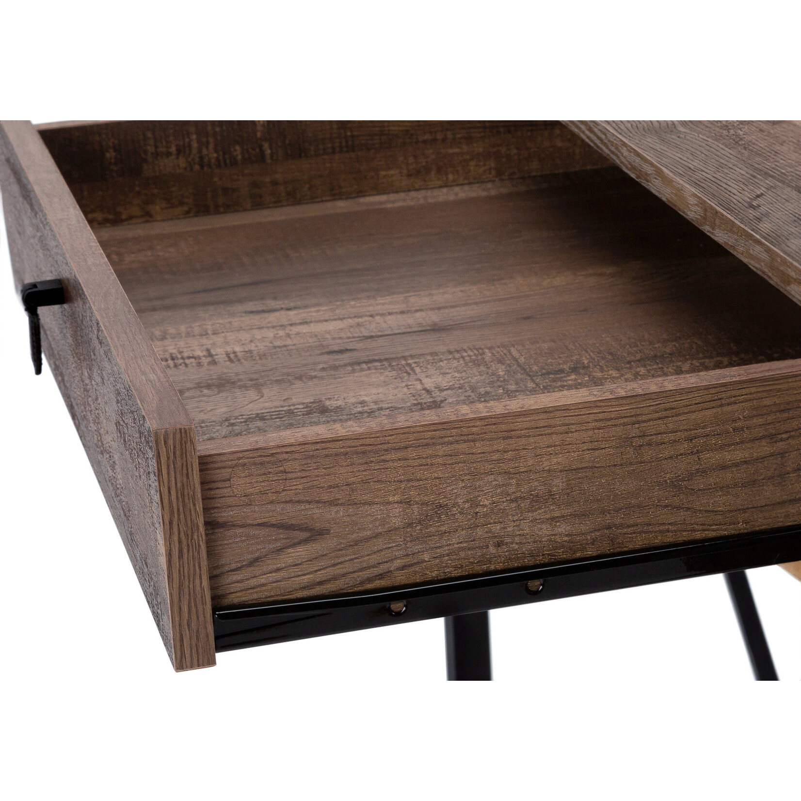 COMPUTER DESK - 48"L / BROWN RECLAIMED WOOD / BLACK METAL