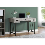 COMPUTER DESK - 48"L / GREY RECLAIMED WOOD / BLACK METAL