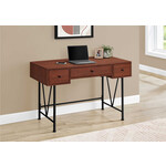 BUREAU - 48"L / CERISE / METAL NOIR
