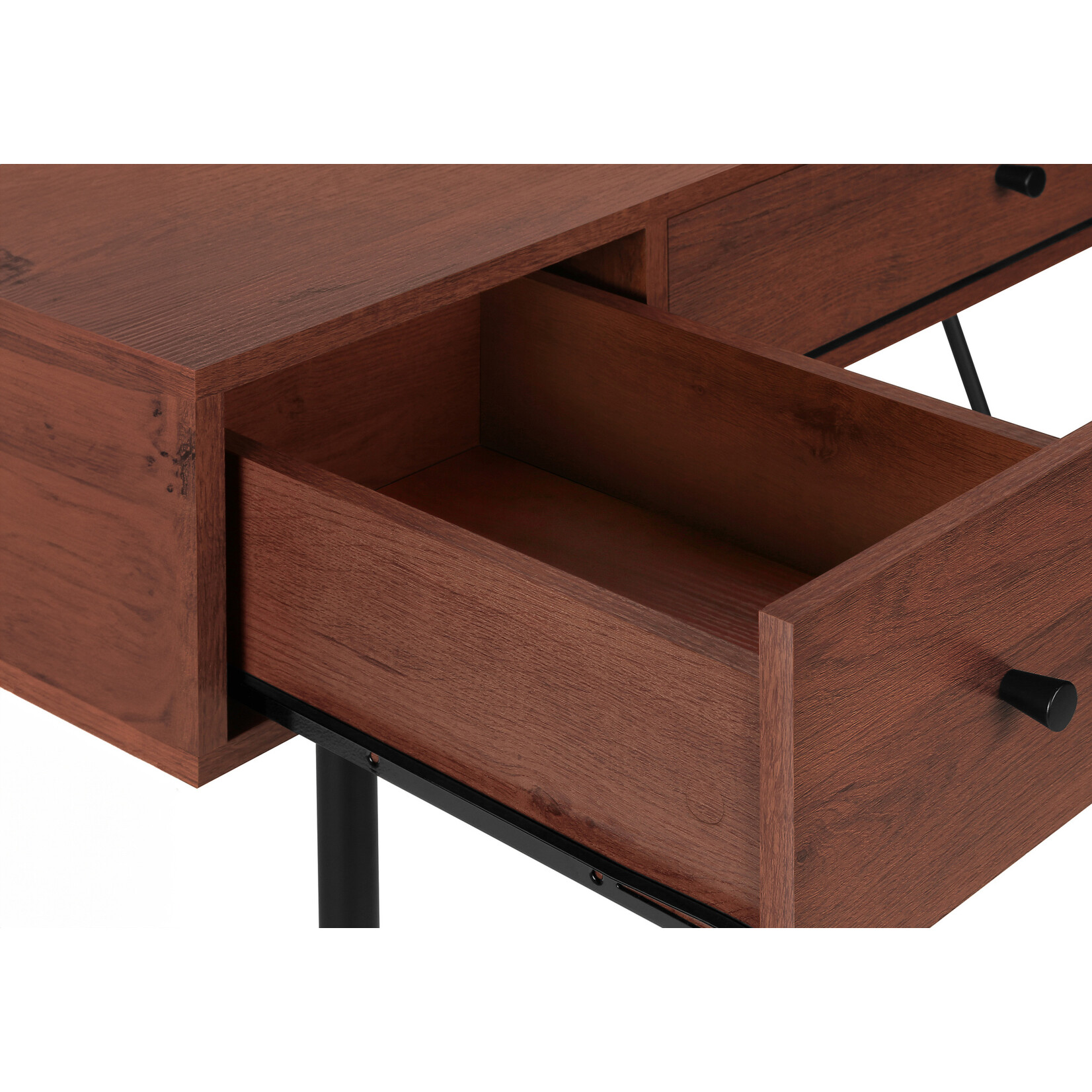 COMPUTER DESK - 48"L / CHERRY / BLACK METAL