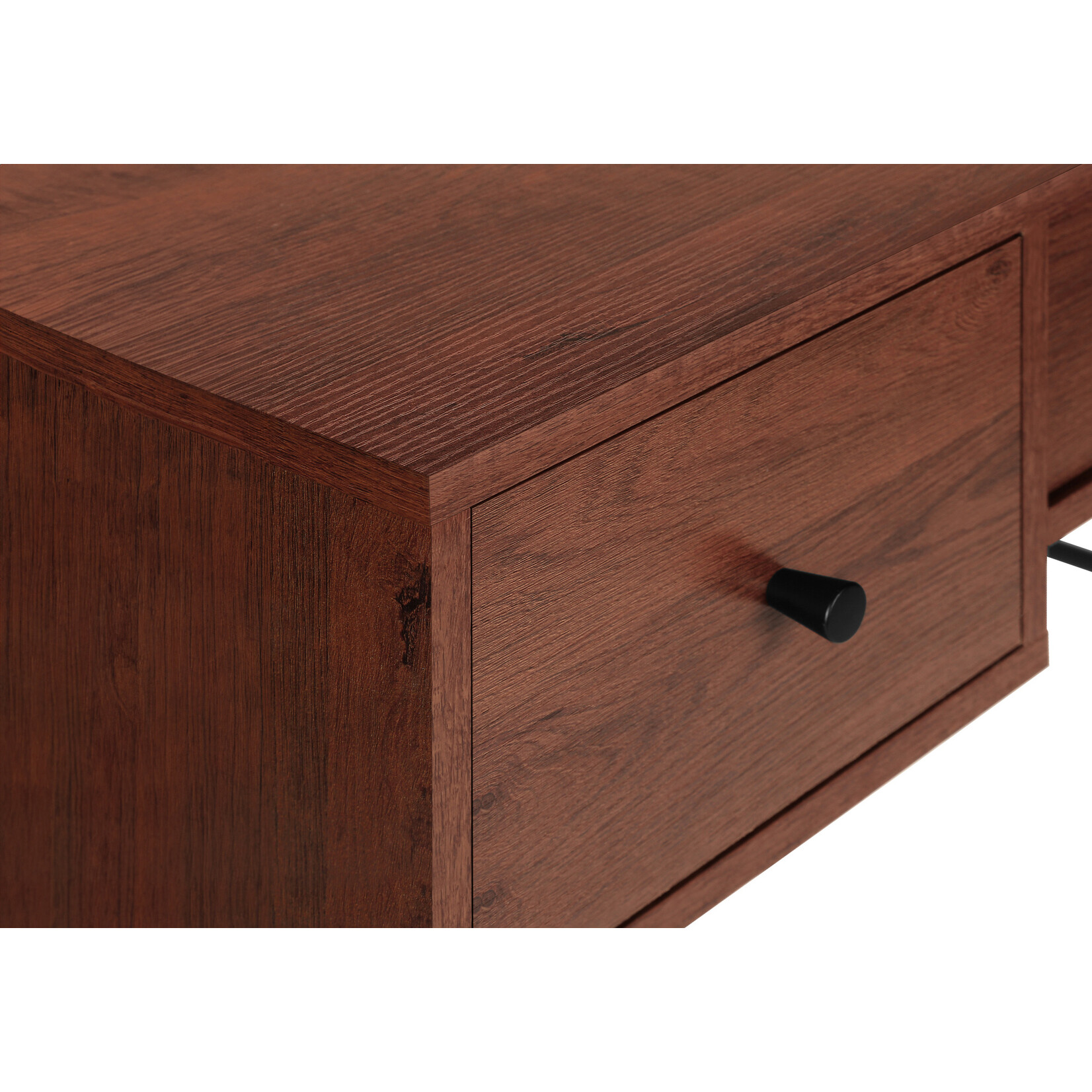 COMPUTER DESK - 48"L / CHERRY / BLACK METAL