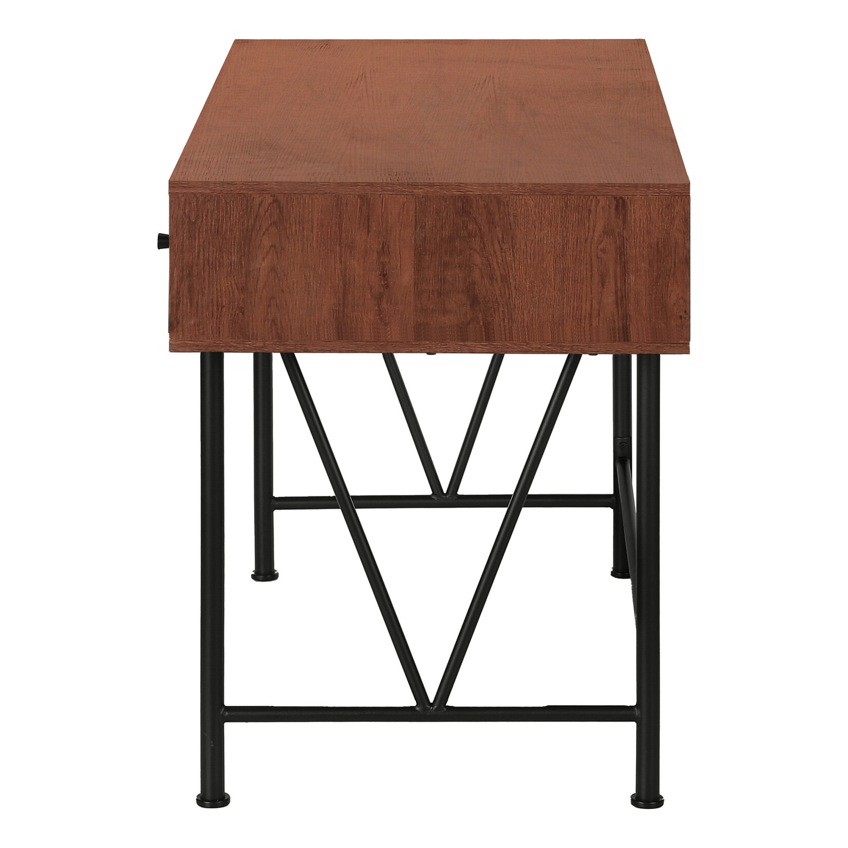 COMPUTER DESK - 48"L / CHERRY / BLACK METAL
