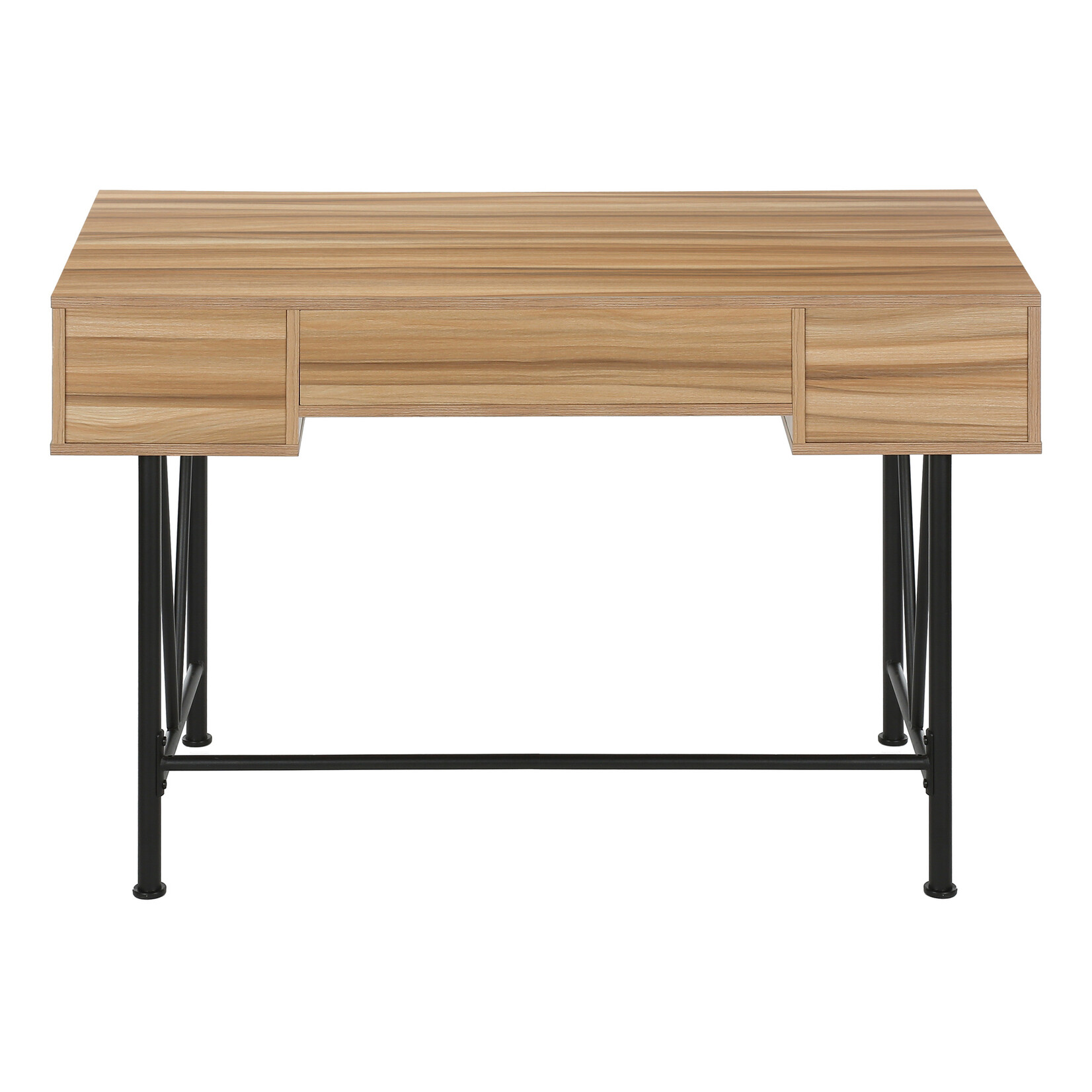 COMPUTER DESK - 48"L / LIGHT RECLAIMED WOOD / BLACK METAL