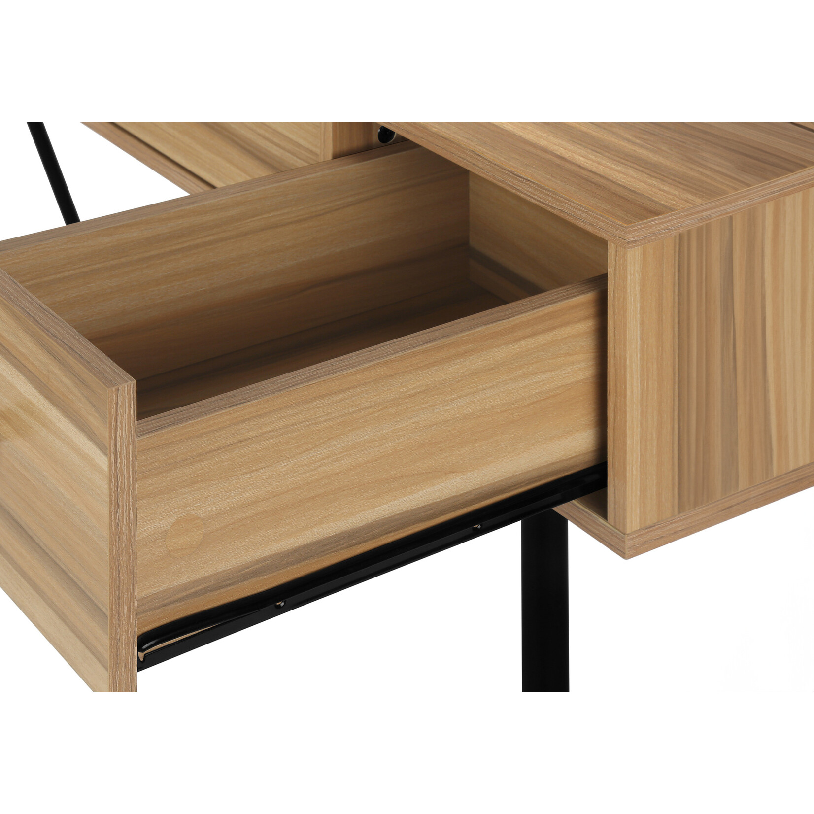COMPUTER DESK - 48"L / LIGHT RECLAIMED WOOD / BLACK METAL