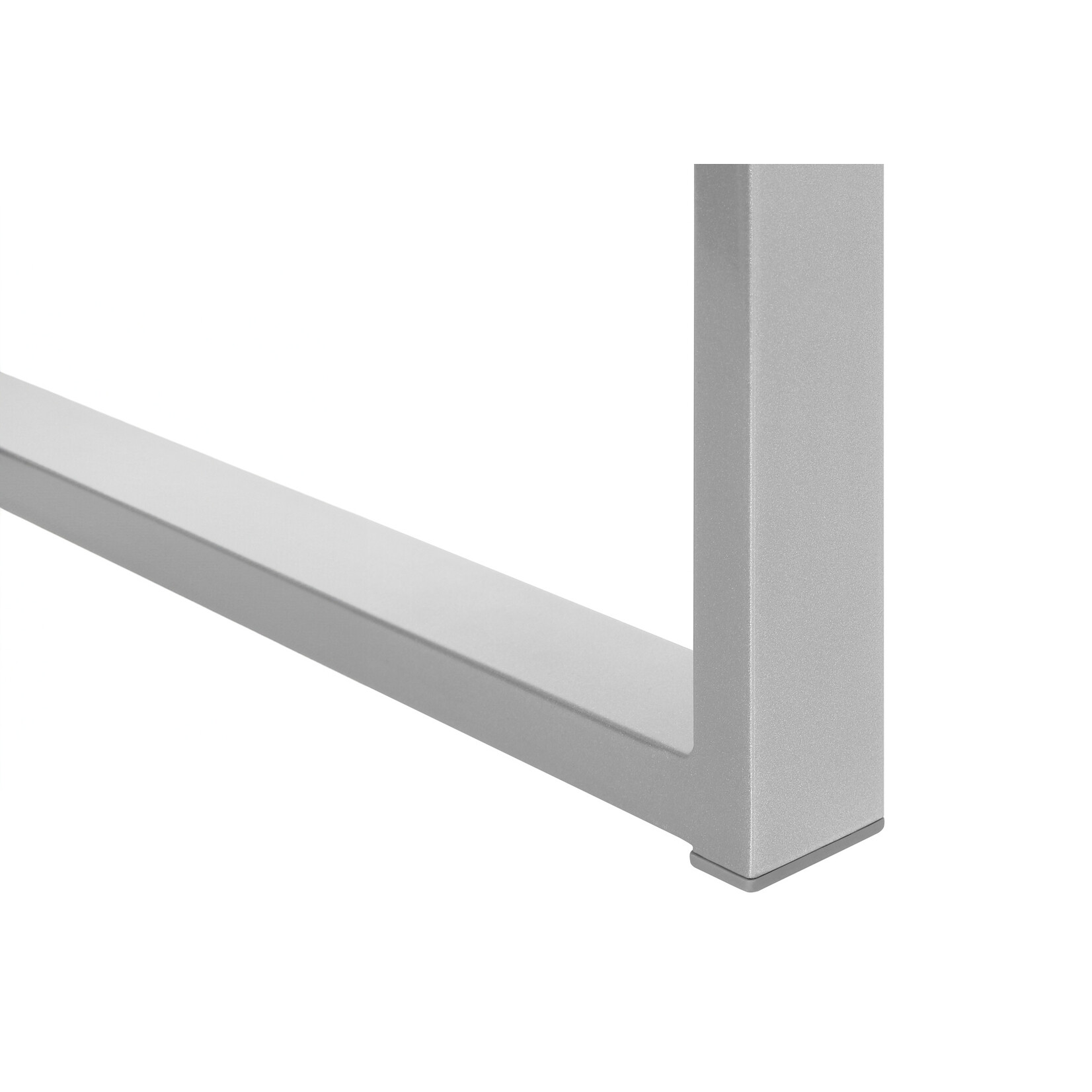 COMPUTER DESK - 58"L / WHITE / SILVER METAL CORNER