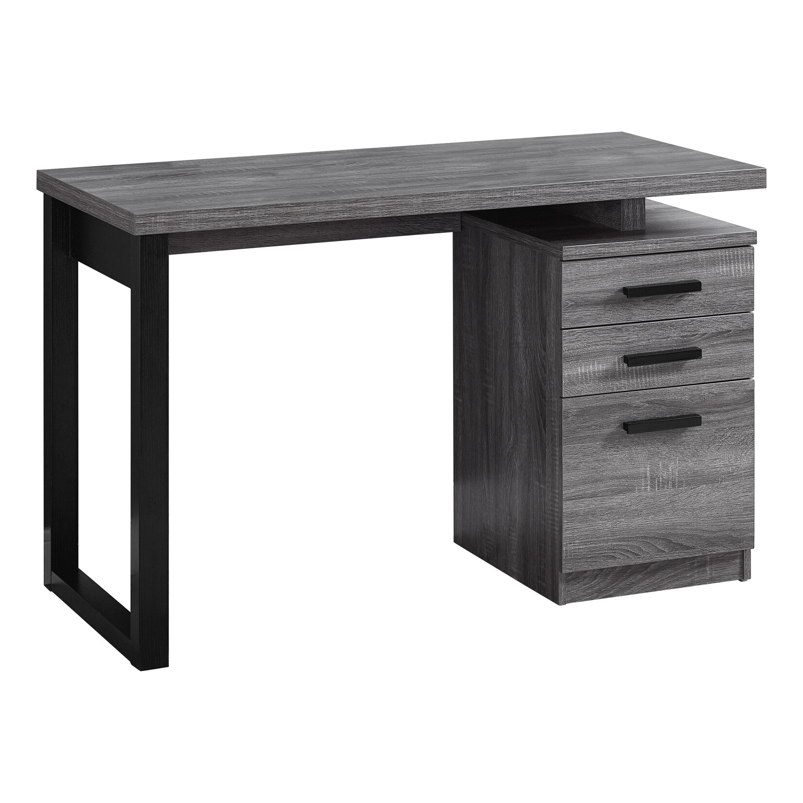 COMPUTER DESK - 48"L / GREY-BLACK LEFT OR RIGHT FACING