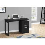 BUREAU - 48"L / NOIR ORIENTATION GAUCHE OU DROITE