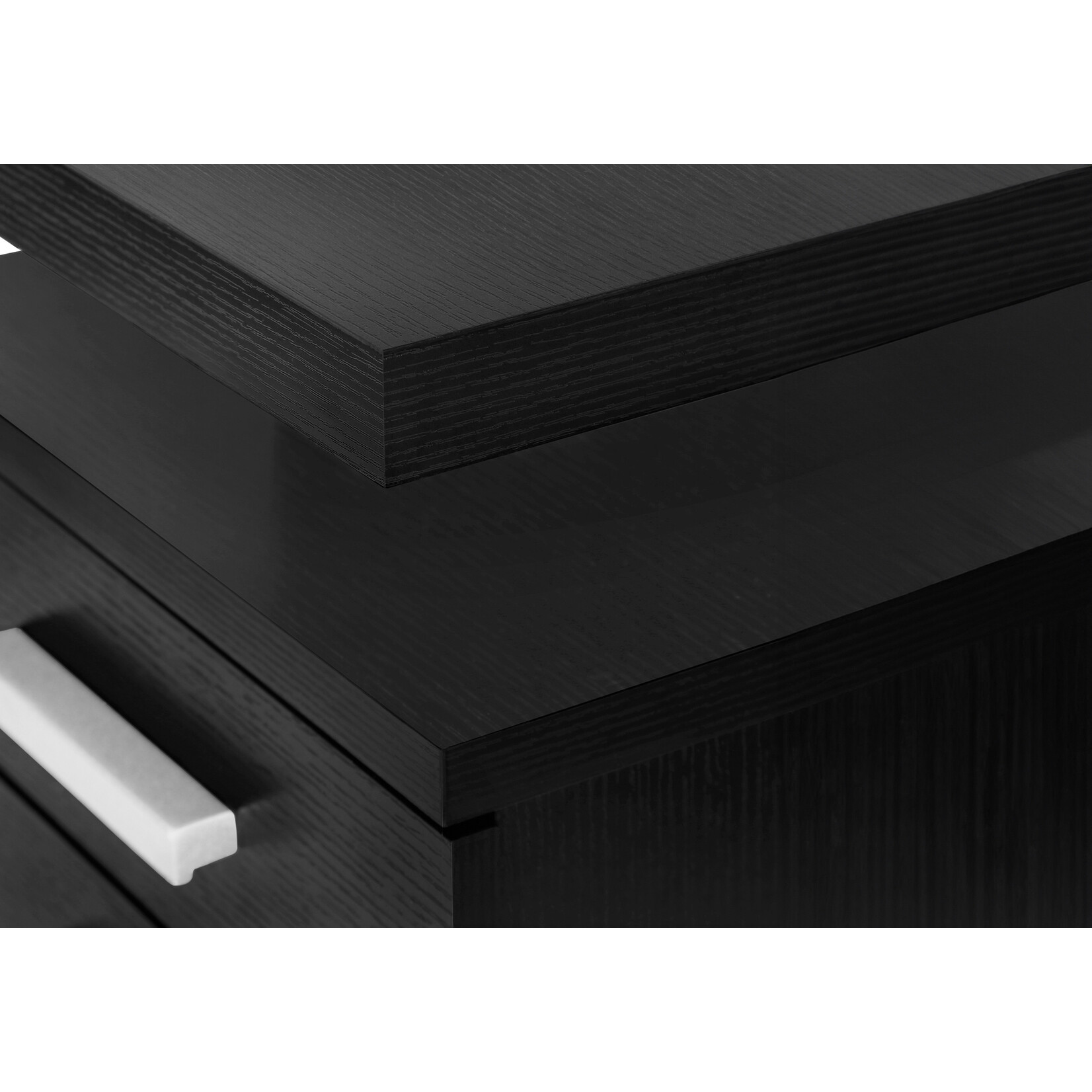 BUREAU - 48"L / NOIR ORIENTATION GAUCHE OU DROITE