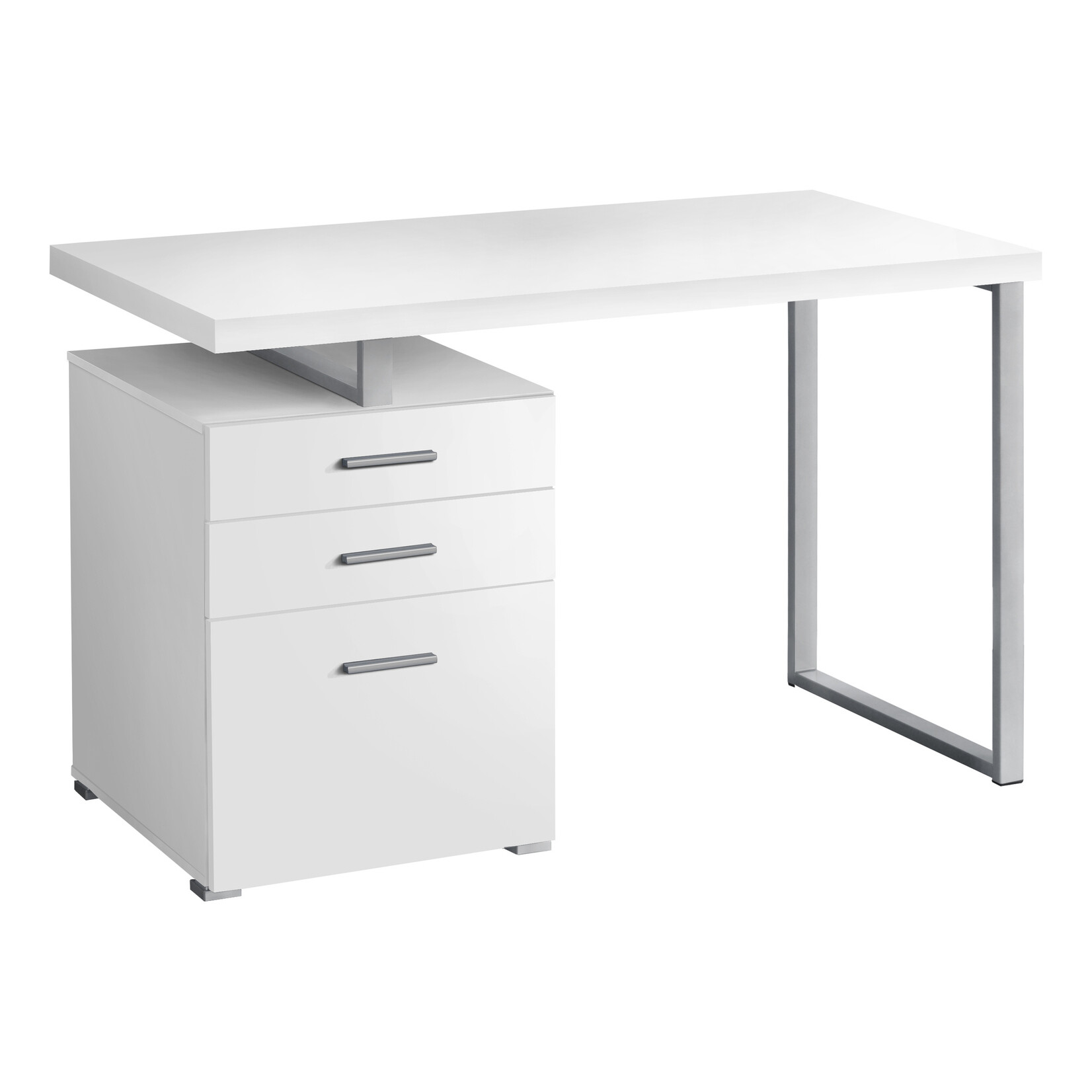 BUREAU - 48"L / BLANC ORIENTATION GAUCHE OU DROITE