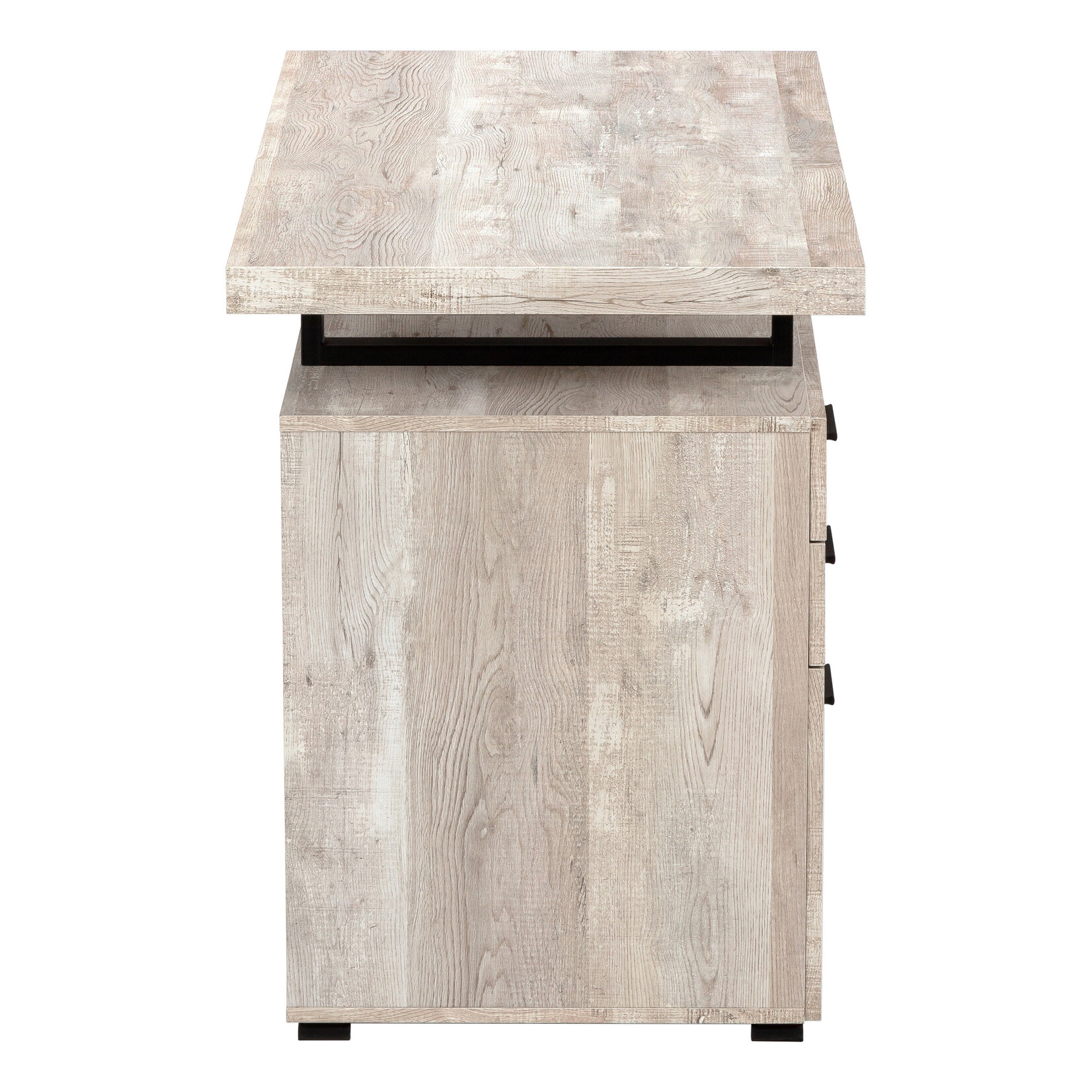 Computer Desk - 48" / Taupe Reclaimed Wood  / Black Metal
