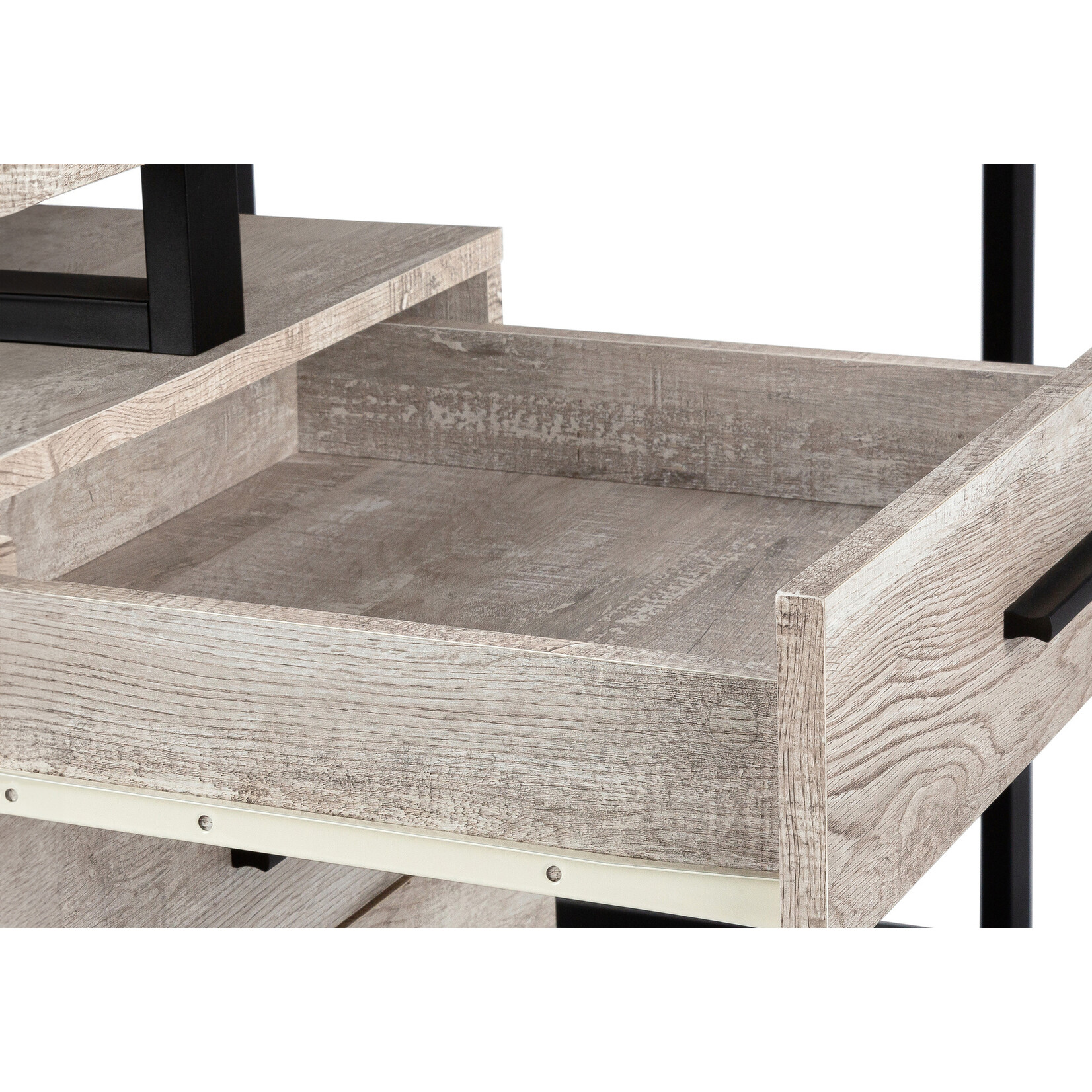 Computer Desk - 48" / Taupe Reclaimed Wood  / Black Metal