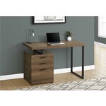 COMPUTER DESK - 48"L / WALNUT / BLACK METAL LEFT OR RIGHT FACING