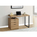 COMPUTER DESK - 48"L / RECLAIMED WOOD / BLACK METAL  LEFT OR RIGHT FACING