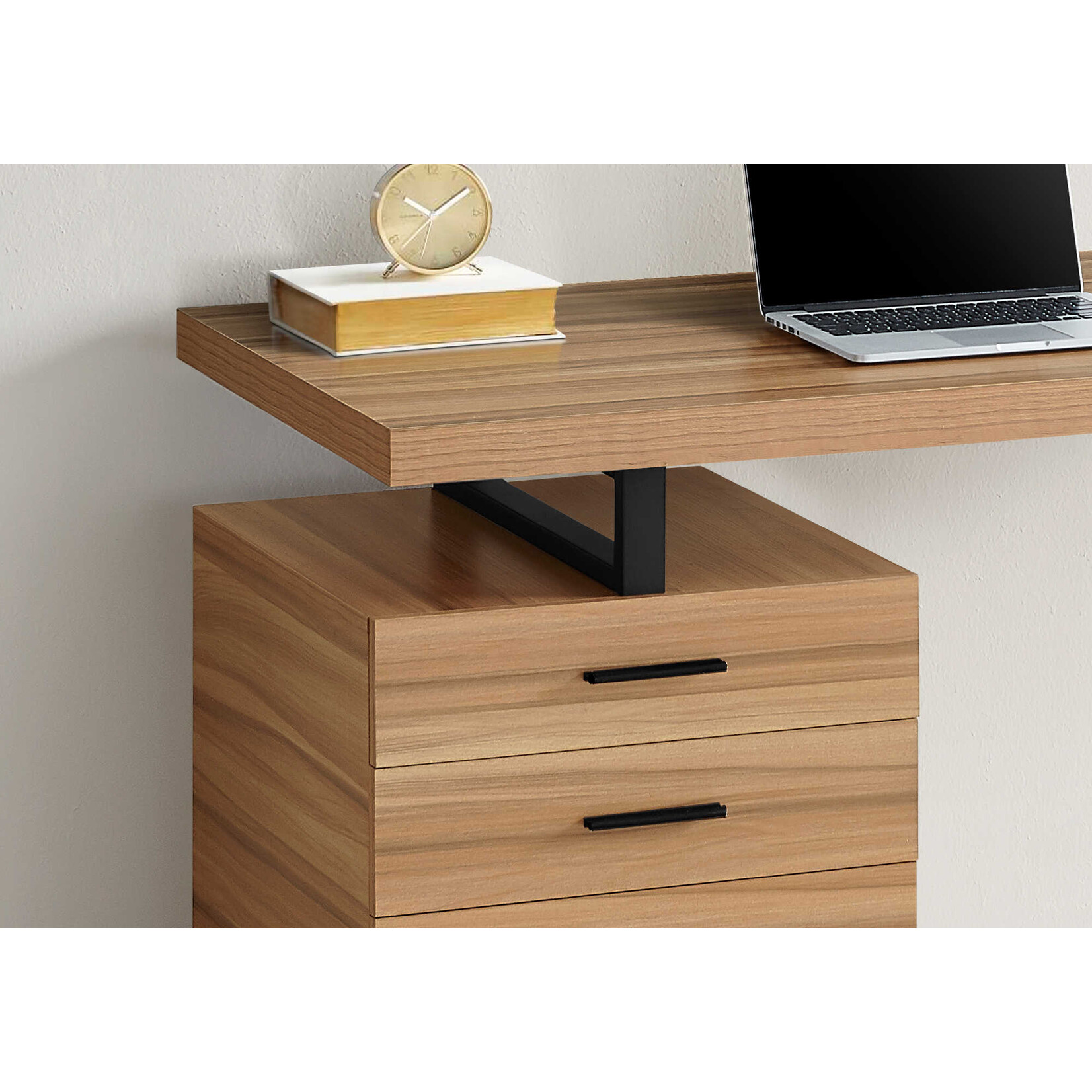 COMPUTER DESK - 48"L / RECLAIMED WOOD / BLACK METAL  LEFT OR RIGHT FACING