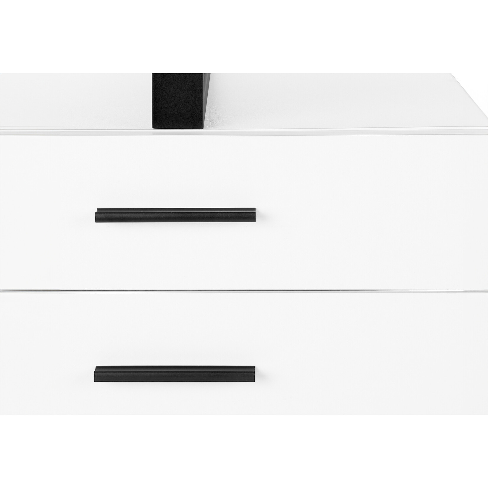 COMPUTER DESK - 48"L / WHITE / BLACK METAL / L/R FACE