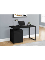 BUREAU - 48"L / NOIR ORIENTATION GAUCHE OU DROITE