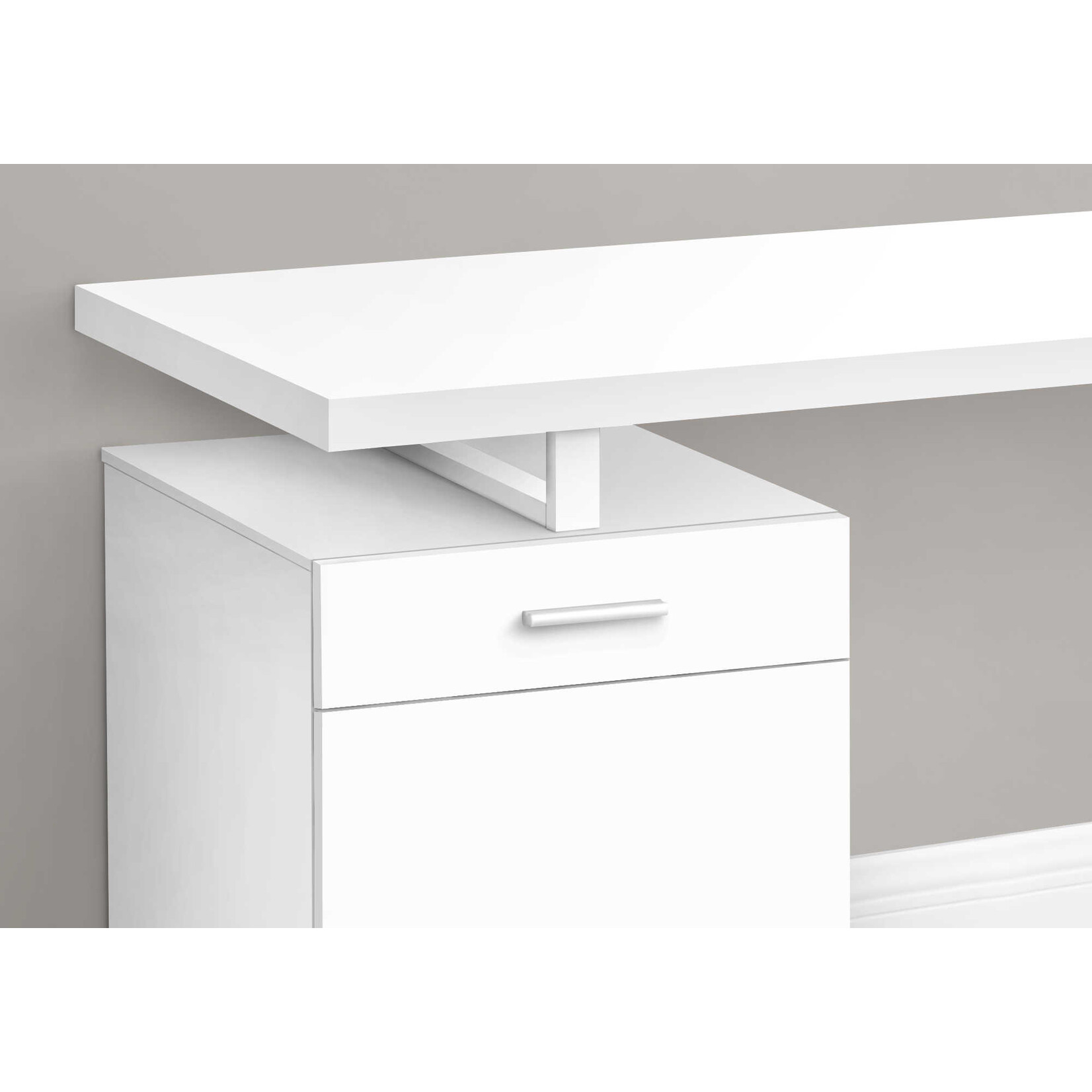 COMPUTER DESK - 48"L / WHITE LEFT OR RIGHT FACING