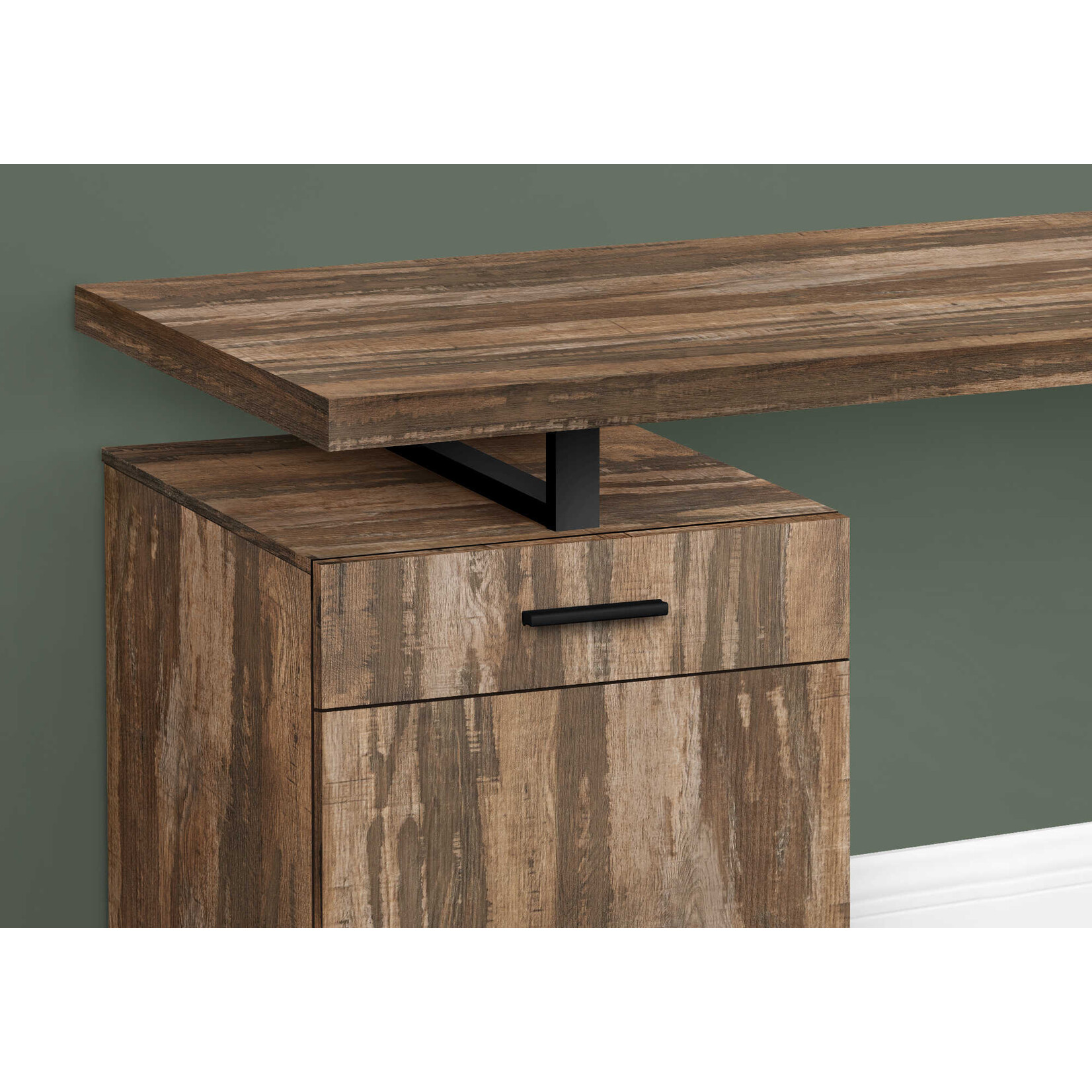 COMPUTER DESK - 48"L / BROWN RECLAIMED LEFT/ RIGHT FACING