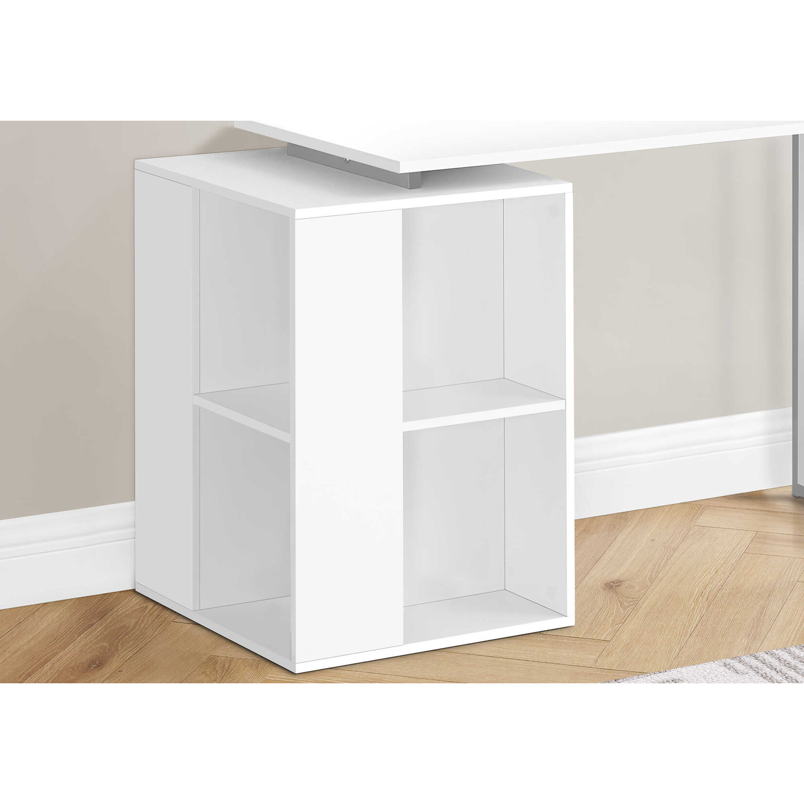 COMPUTER DESK - 55"L / WHITE LEFT OR RIGHT FACING