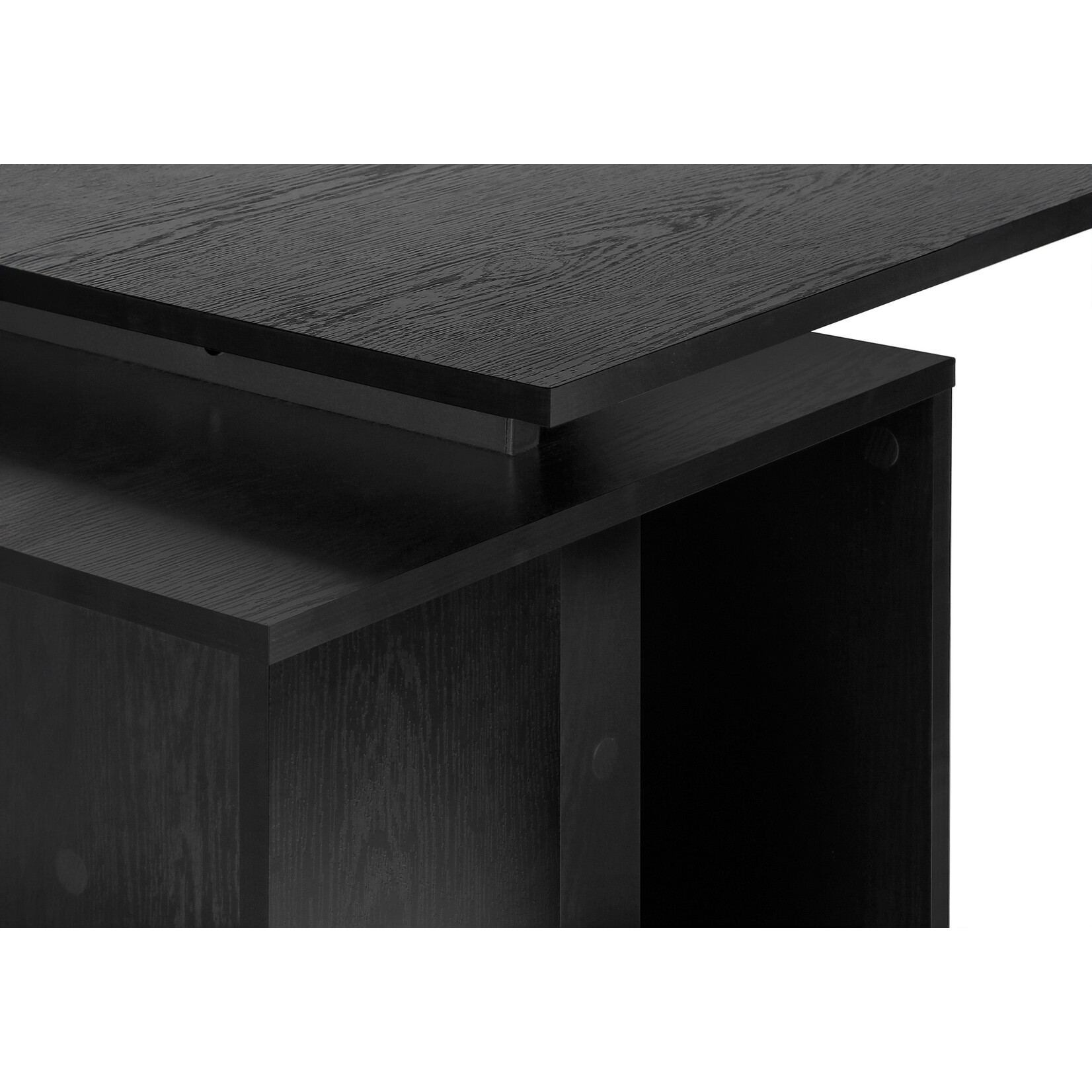 COMPUTER DESK - 55"L / BLACK OAK LEFT OR RIGHT FACING