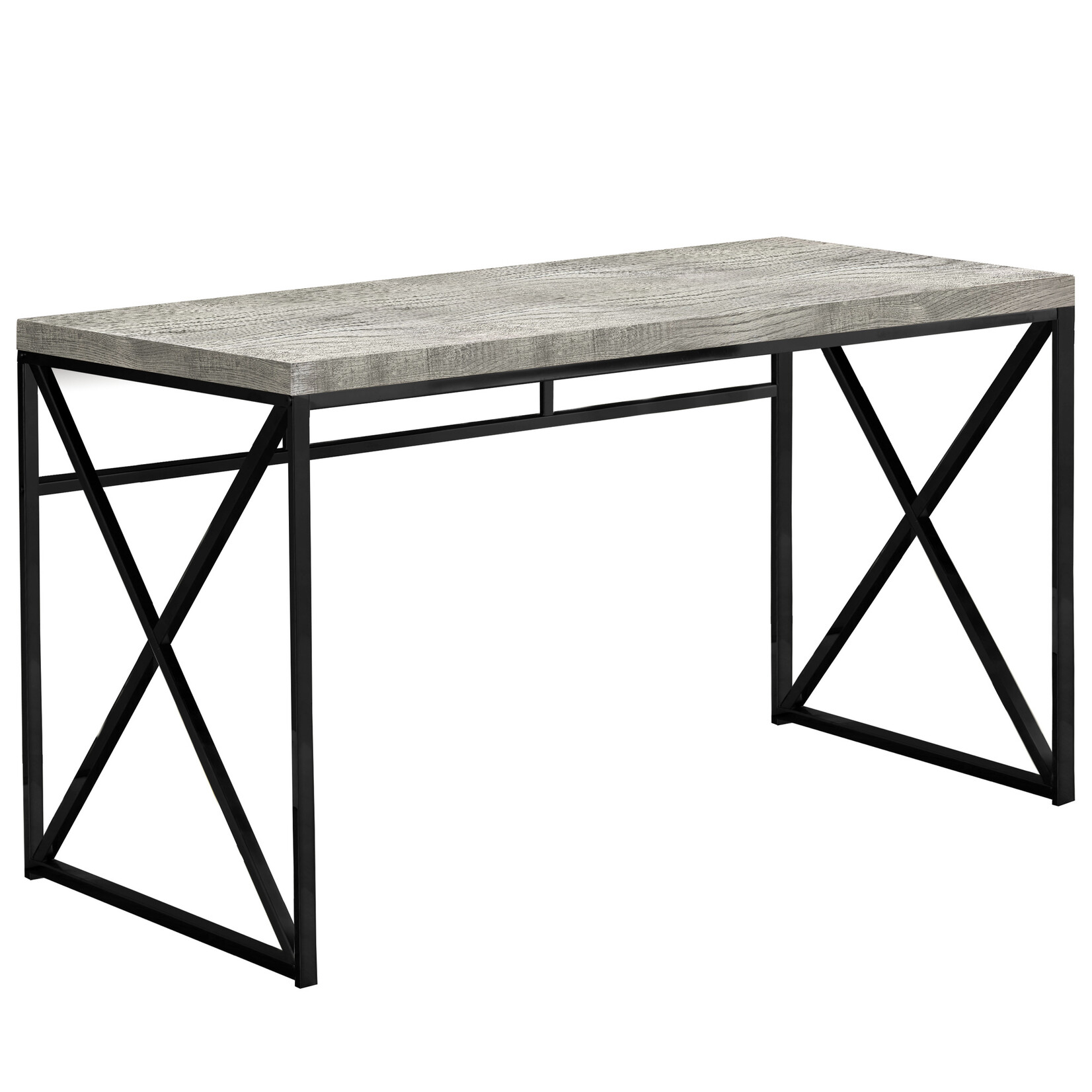 COMPUTER DESK - 48"L / GREY RECLAIMED WOOD / BLACK METAL