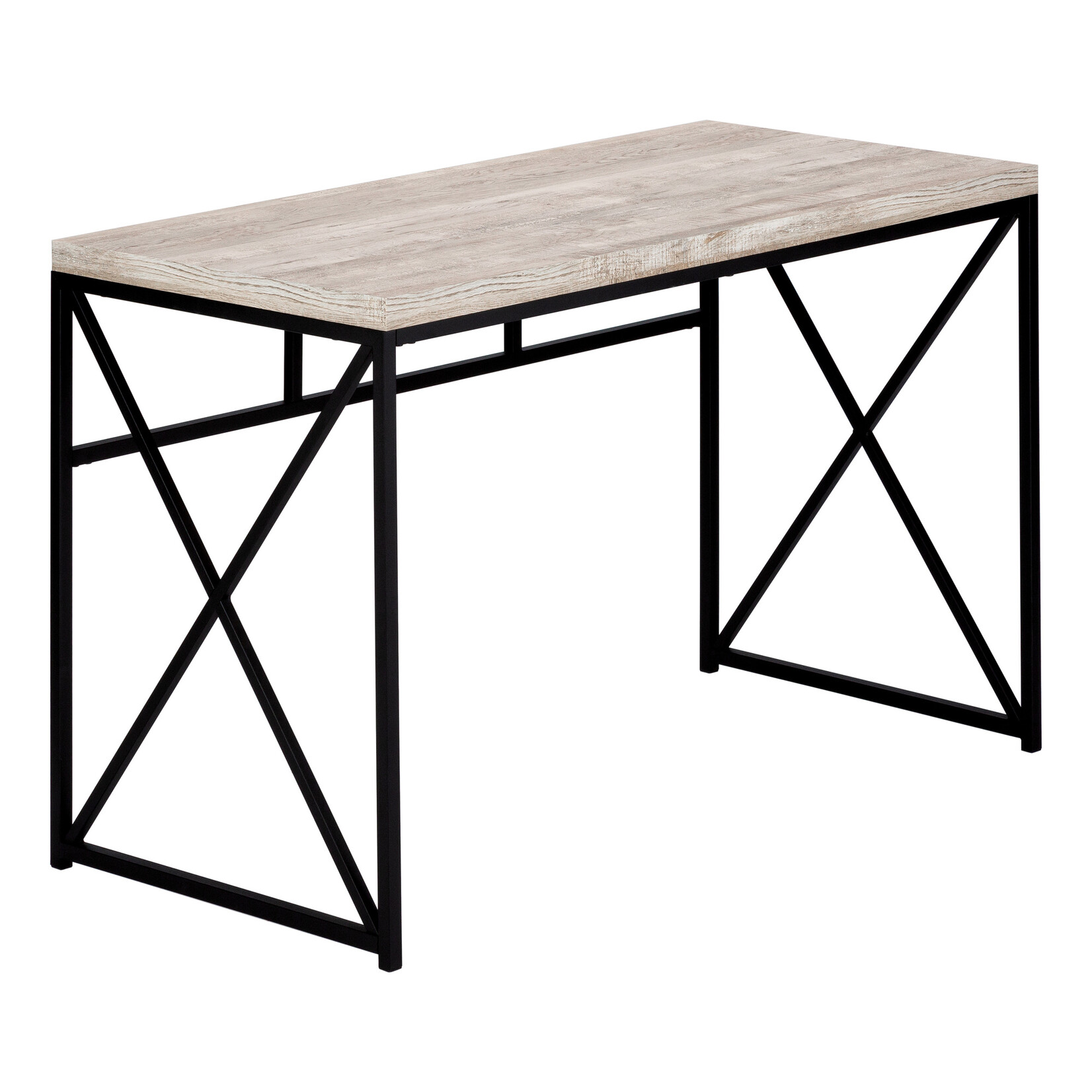 COMPUTER DESK - 48"L / TAUPE RECLAIMED WOOD / BLACK METAL