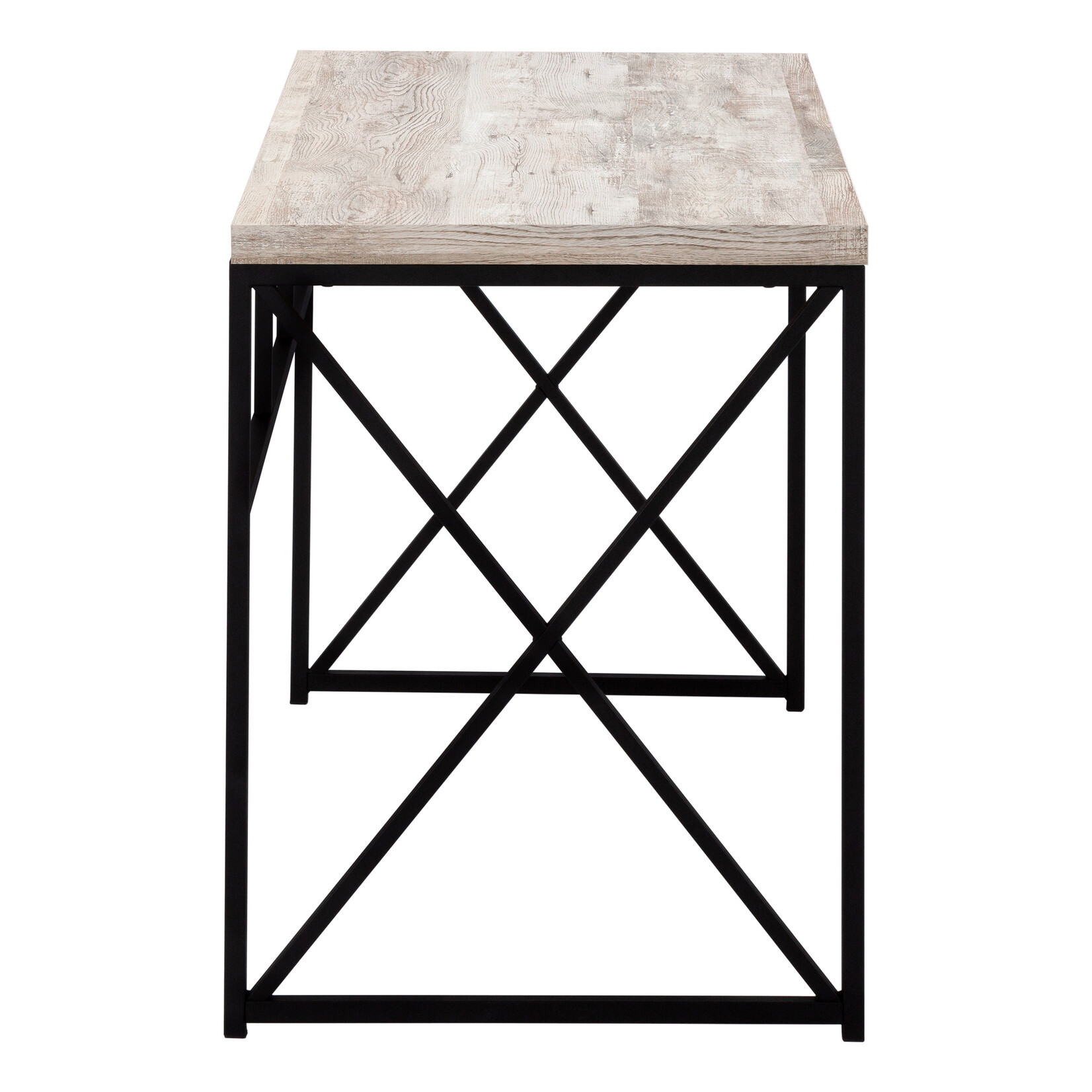 COMPUTER DESK - 48"L / TAUPE RECLAIMED WOOD / BLACK METAL