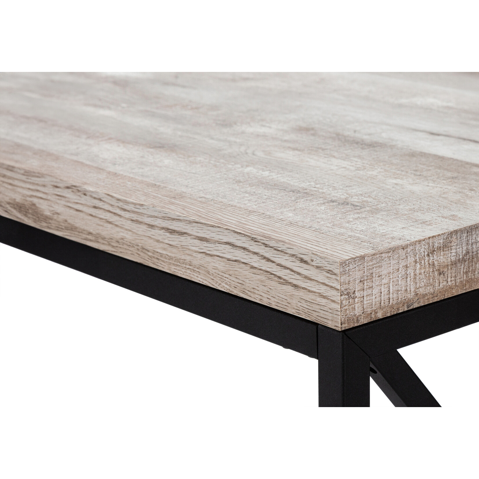 COMPUTER DESK - 48"L / TAUPE RECLAIMED WOOD / BLACK METAL