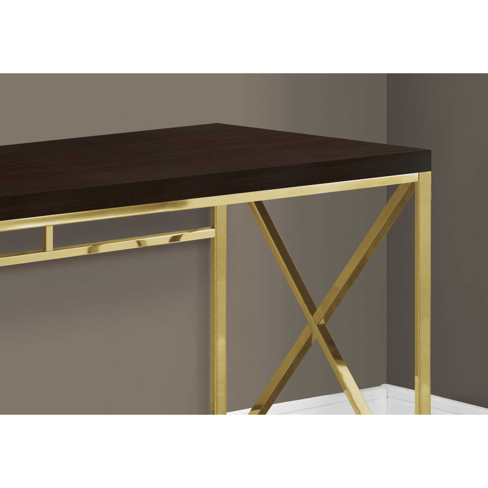BUREAU - 48"L / ESPRESSO / METAL OR