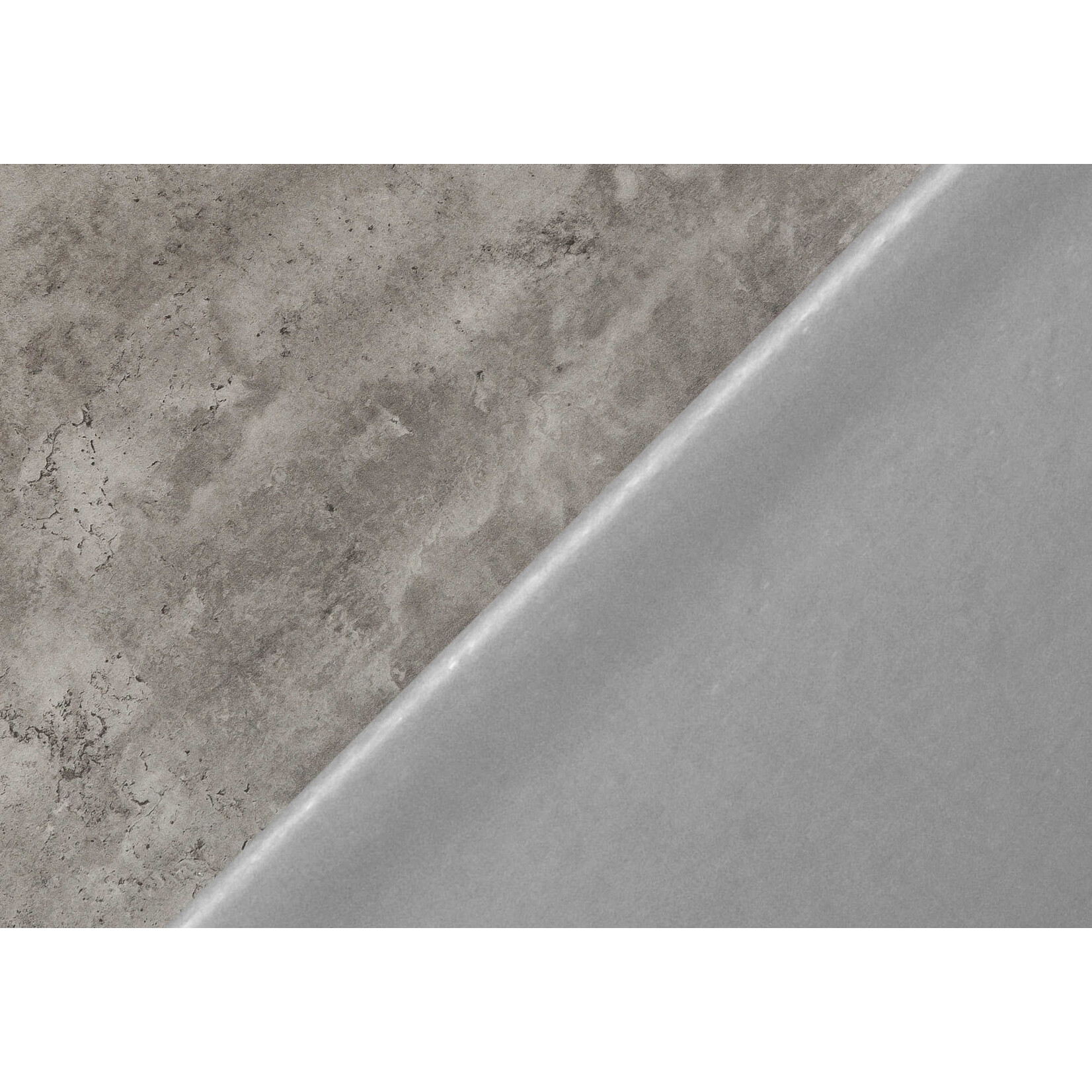 BUREAU - 48"L / SIMILI-CIMENT GRIS / METAL ARGENT