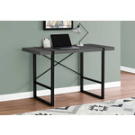 COMPUTER DESK - 48"L / MODERN GREY / BLACK METAL