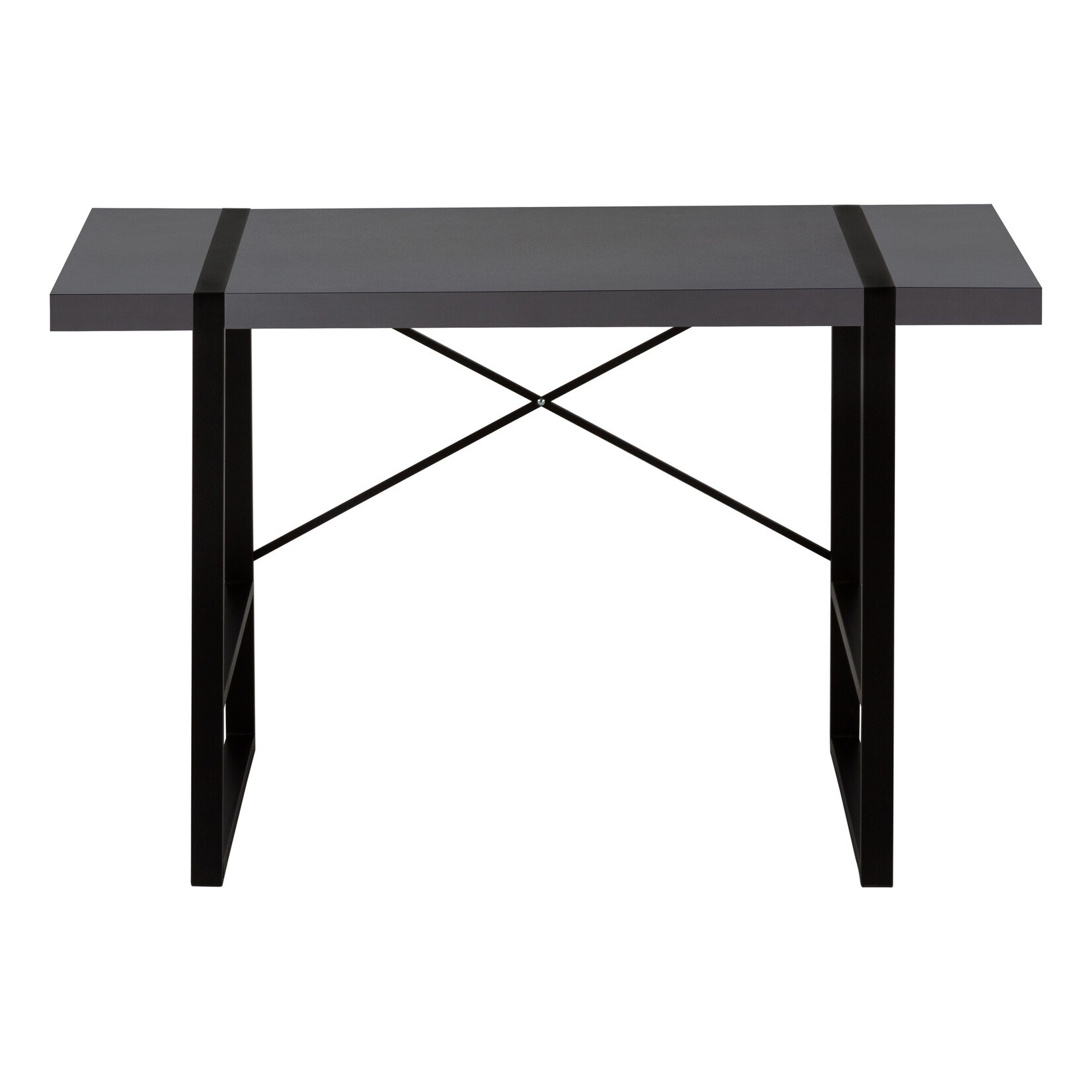 BUREAU - 48"L / GRIS MODERNE / METAL NOIR
