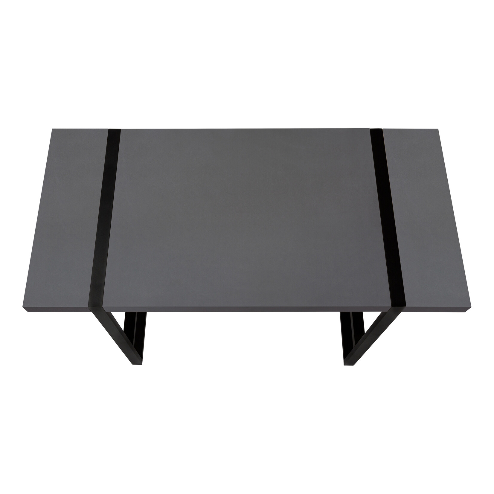 BUREAU - 48"L / GRIS MODERNE / METAL NOIR