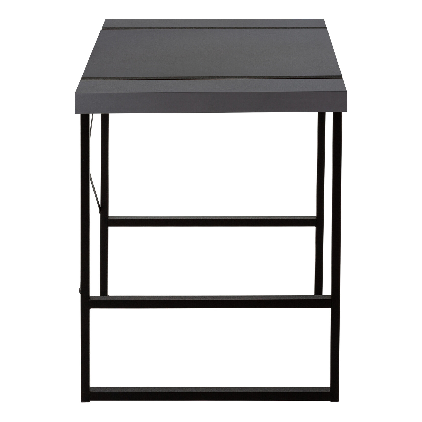 BUREAU - 48"L / GRIS MODERNE / METAL NOIR