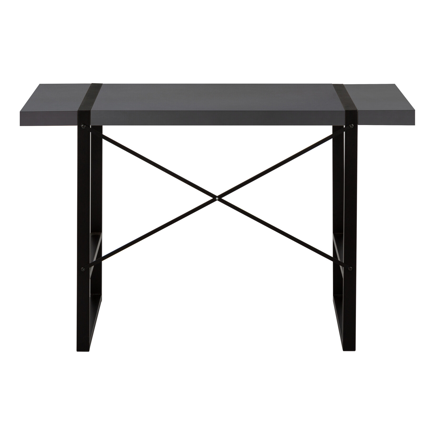 COMPUTER DESK - 48"L / MODERN GREY / BLACK METAL
