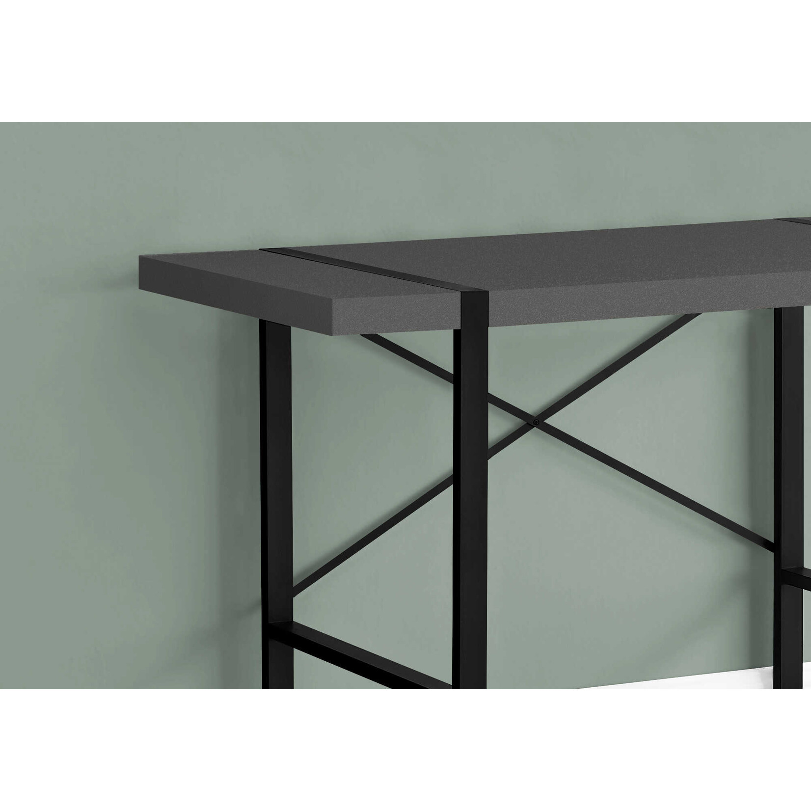 BUREAU - 48"L / GRIS MODERNE / METAL NOIR