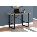 BUREAU - 48"L / SIMILI-CIMENT GRIS / METAL NOIR