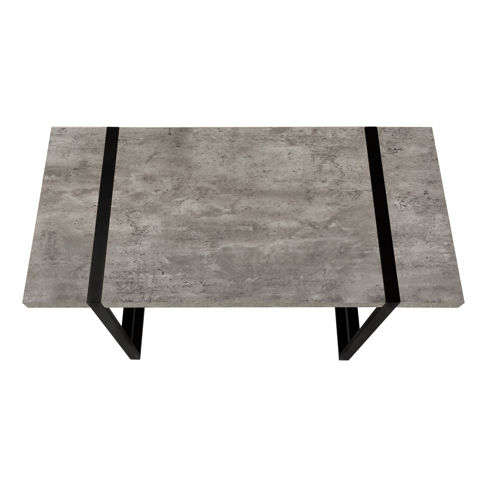COMPUTER DESK - 48"L / GREY CONCRETE-LOOK / BLACK METAL