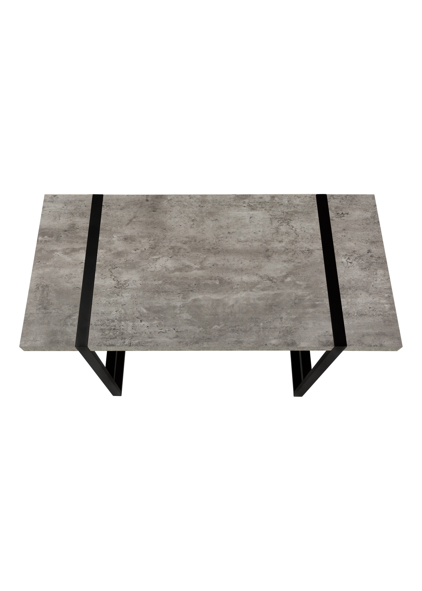 BUREAU - 48"L / SIMILI-CIMENT GRIS / METAL NOIR