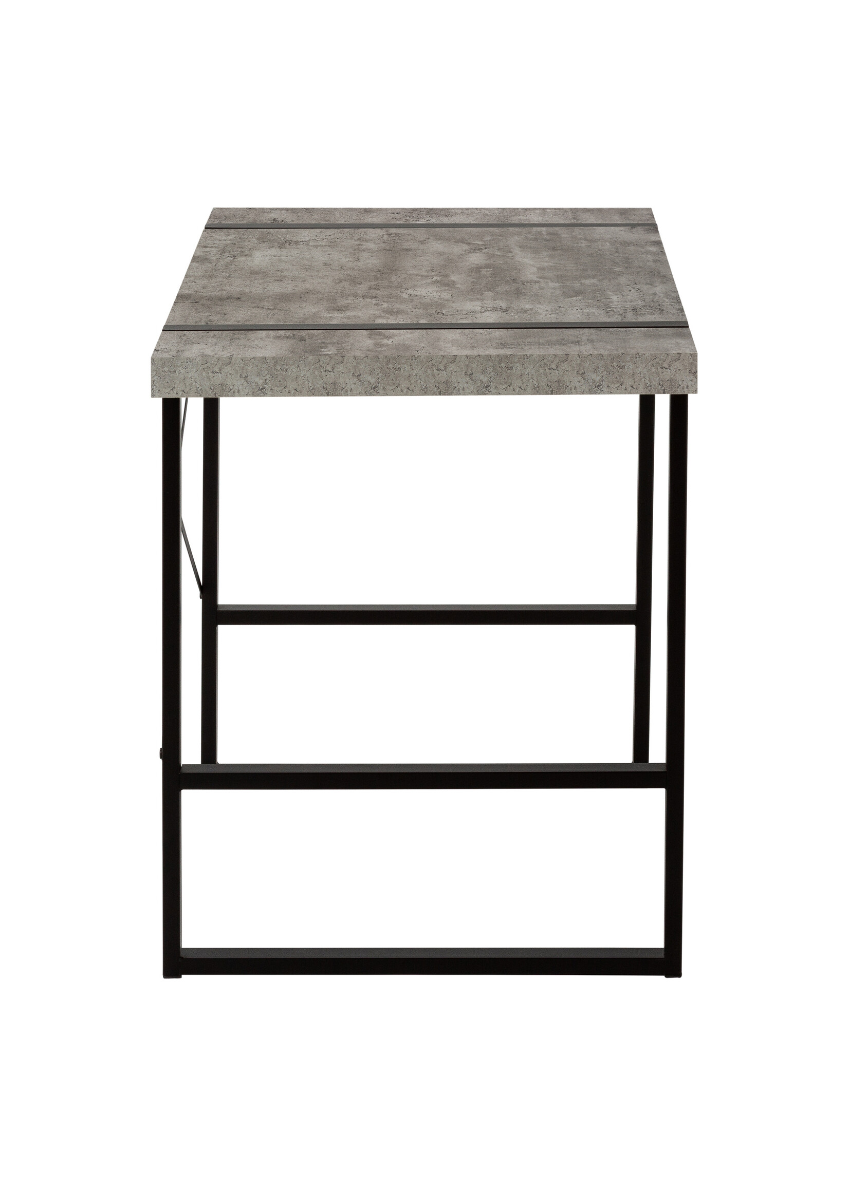 BUREAU - 48"L / SIMILI-CIMENT GRIS / METAL NOIR