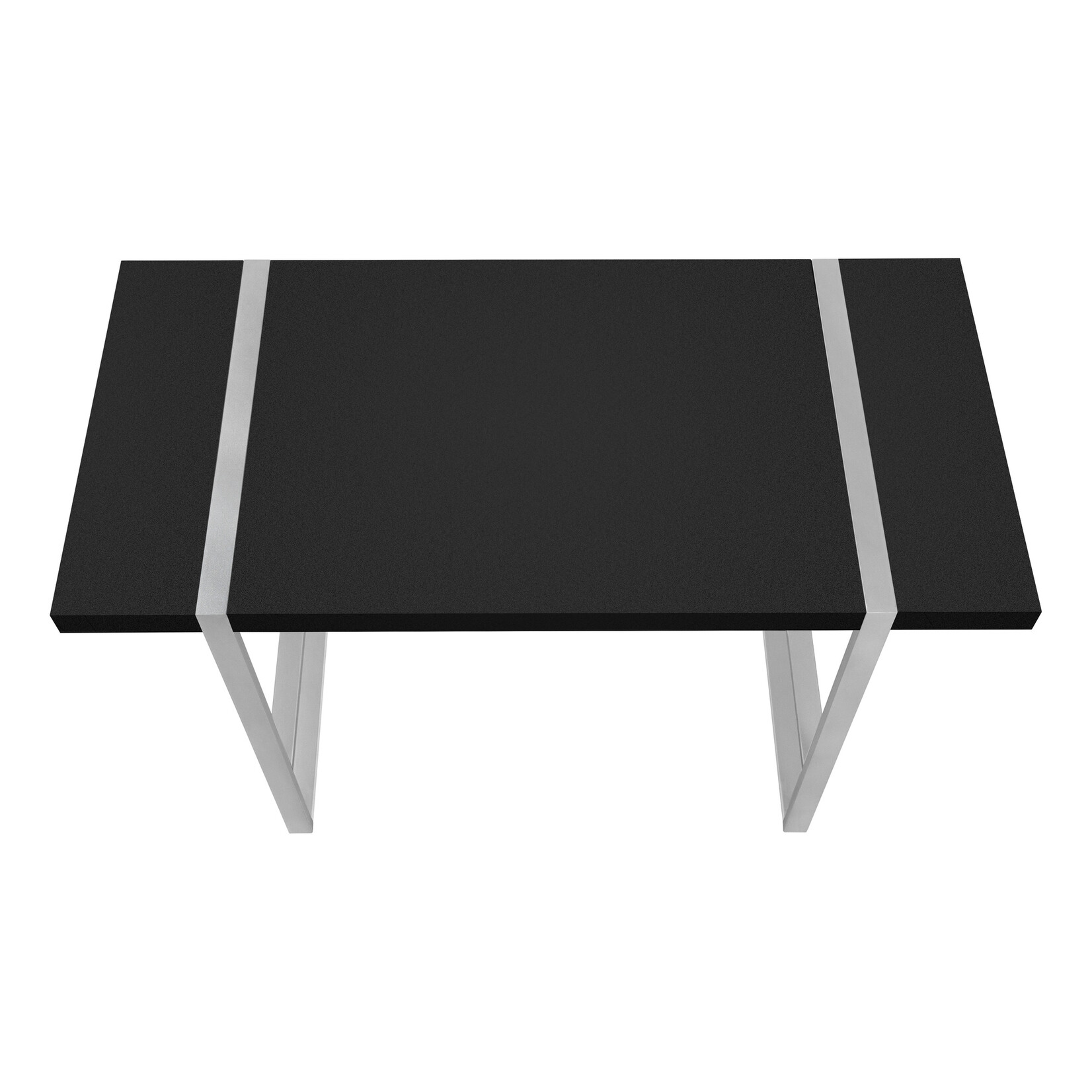 BUREAU - 48"L / NOIR / METAL ARGENT