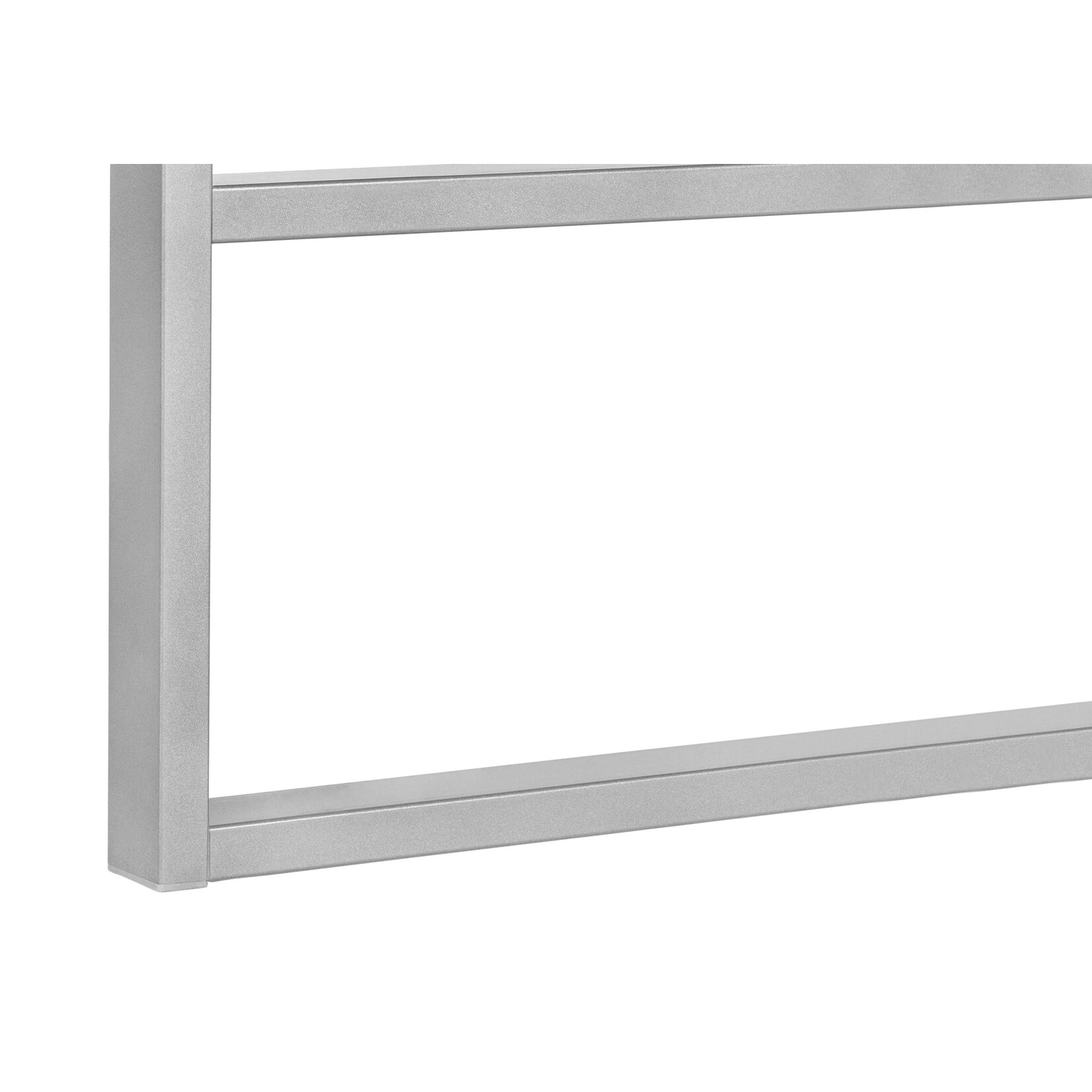 BUREAU - 48"L / NOIR / METAL ARGENT