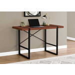 COMPUTER DESK - 48"L / CHERRY / BLACK METAL