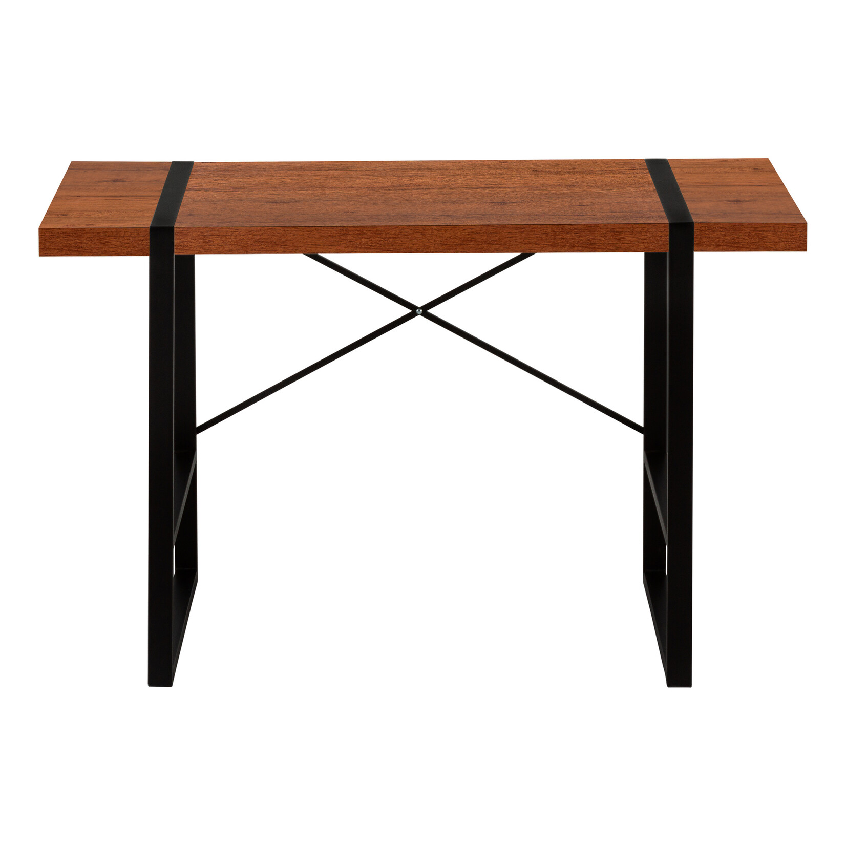 COMPUTER DESK - 48"L / CHERRY / BLACK METAL