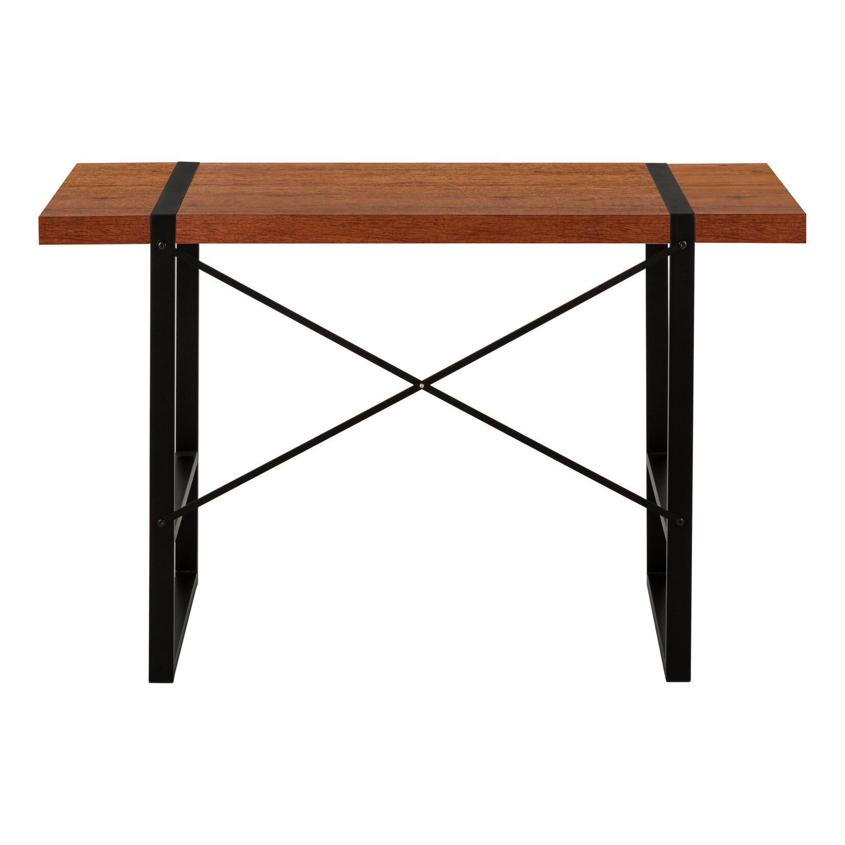 COMPUTER DESK - 48"L / CHERRY / BLACK METAL