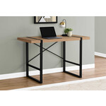 COMPUTER DESK - 48"L / LIGHT RECLAIMED WOOD / BLACK METAL