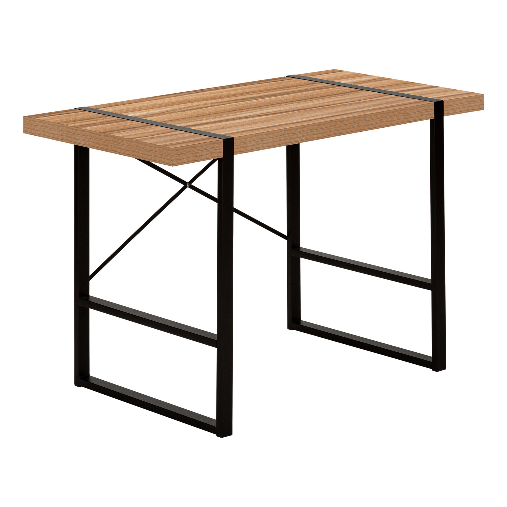 COMPUTER DESK - 48"L / LIGHT RECLAIMED WOOD / BLACK METAL