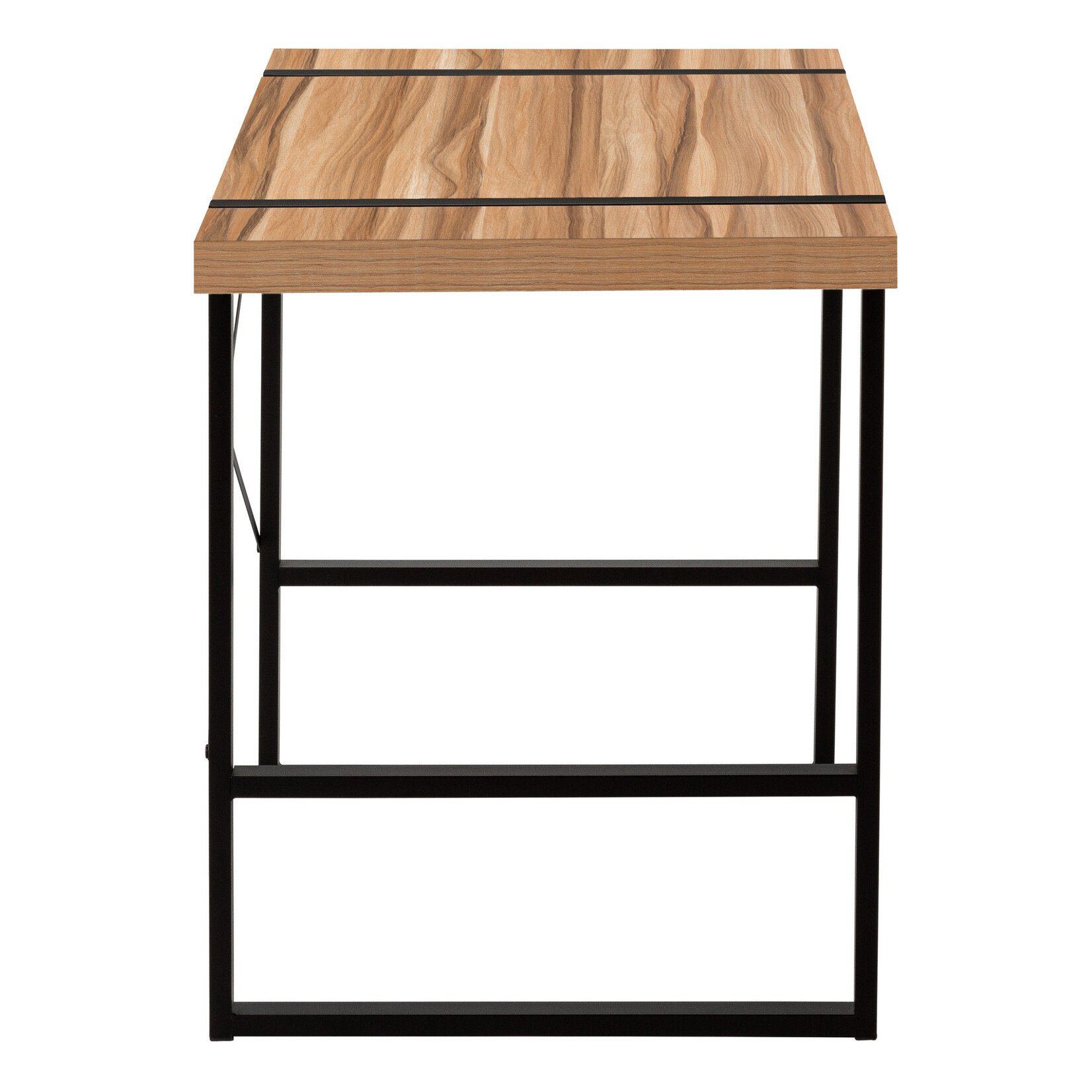 COMPUTER DESK - 48"L / LIGHT RECLAIMED WOOD / BLACK METAL